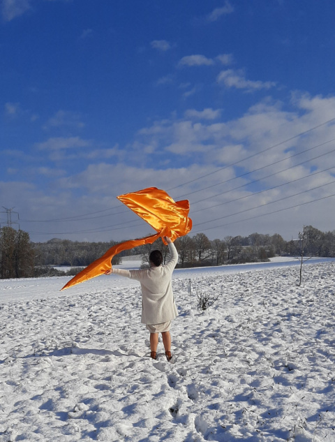 Flagi pomarańczowe 150cm/1m