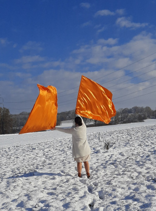 Flagi pomarańczowe 150cm/1m